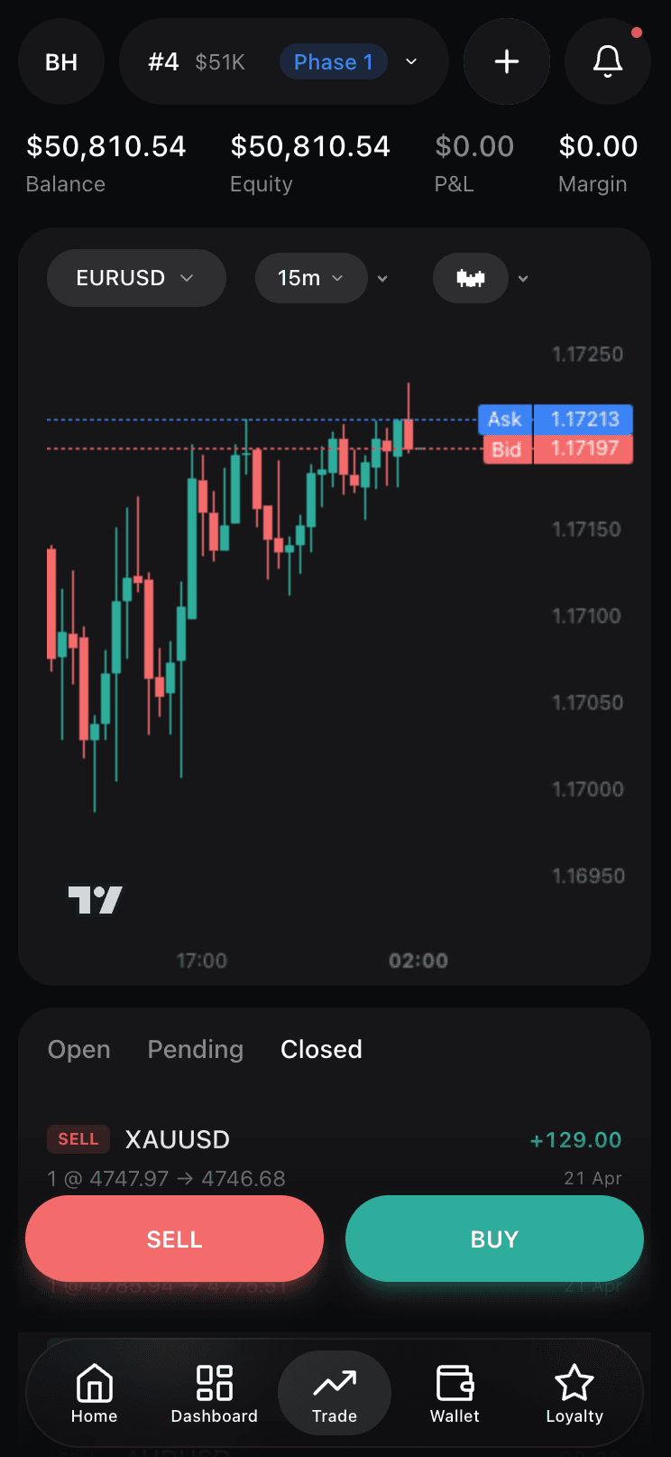 Veilon Trader mobile app